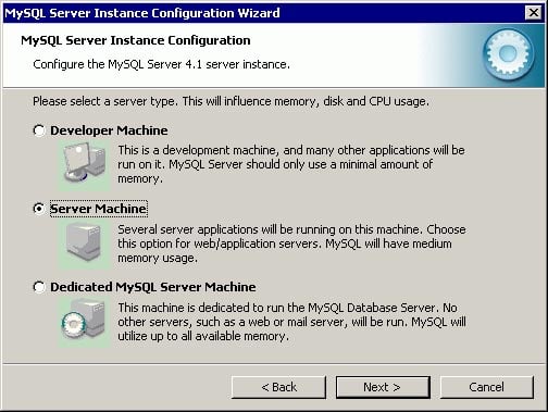 MySQL Server Instance Configuration