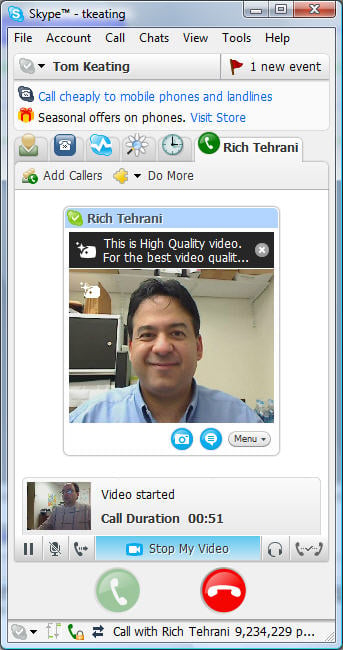 SKYPE High Quality Video Review