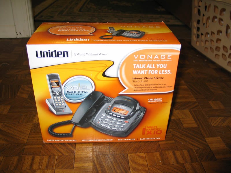 Vonage Phone Adapter. Uniden UIP1869V Vonage phone
