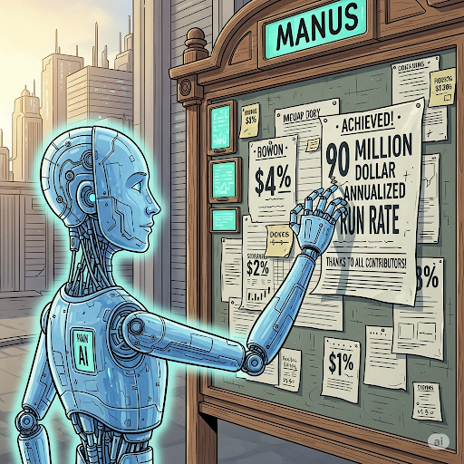 AI Agent Manus Posts $90 Million Annualized Run Rate