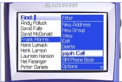 BBCalls app for Blackberry using Jajah