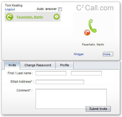 C2Call VoIP Widget