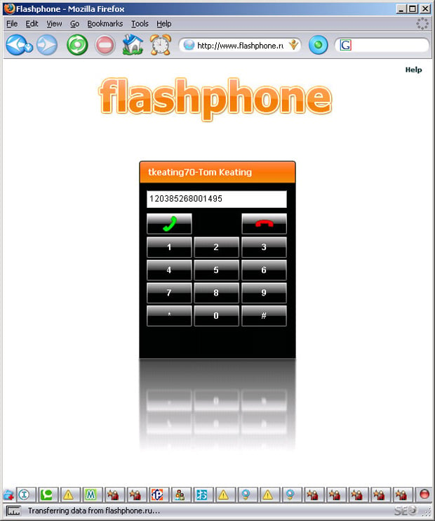 flashphone phone GUI