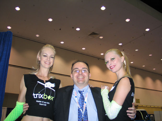 fonality booth-babes with Tom Keating