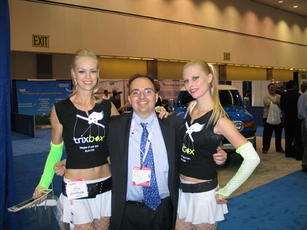 fonality booth-babes with Tom Keating