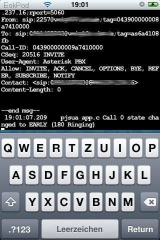 iPod Touch SIP Call