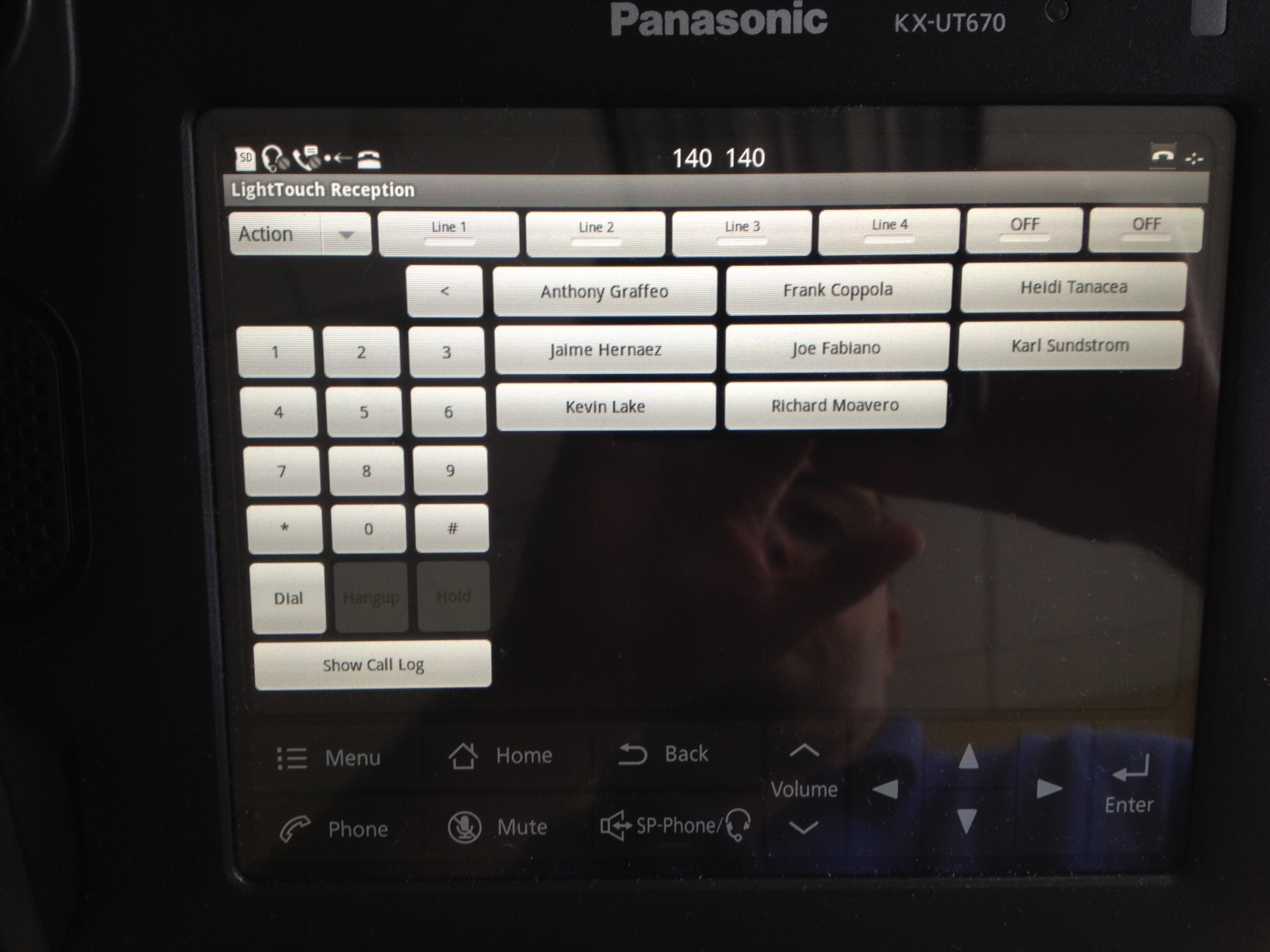 Panasonic KX-UT670 smart desk phone  with 7 inch colour touch screen 