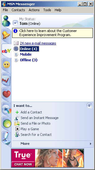 MSN Messenger Ads