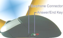 Optical USB 'Skype mouse earphone and answer key