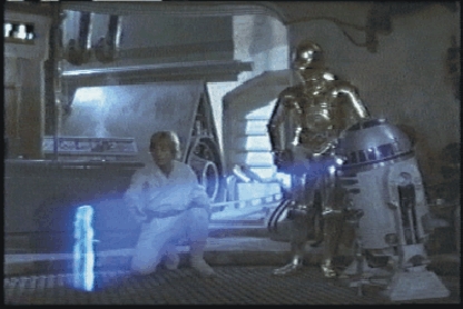 R2-D2 Princess Leia Hologram projection