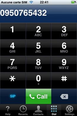 Siphone iPhone VoIP app