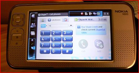 Skype on 'Nokia' N800