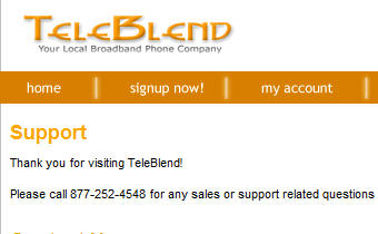 TeleBlend Support Number